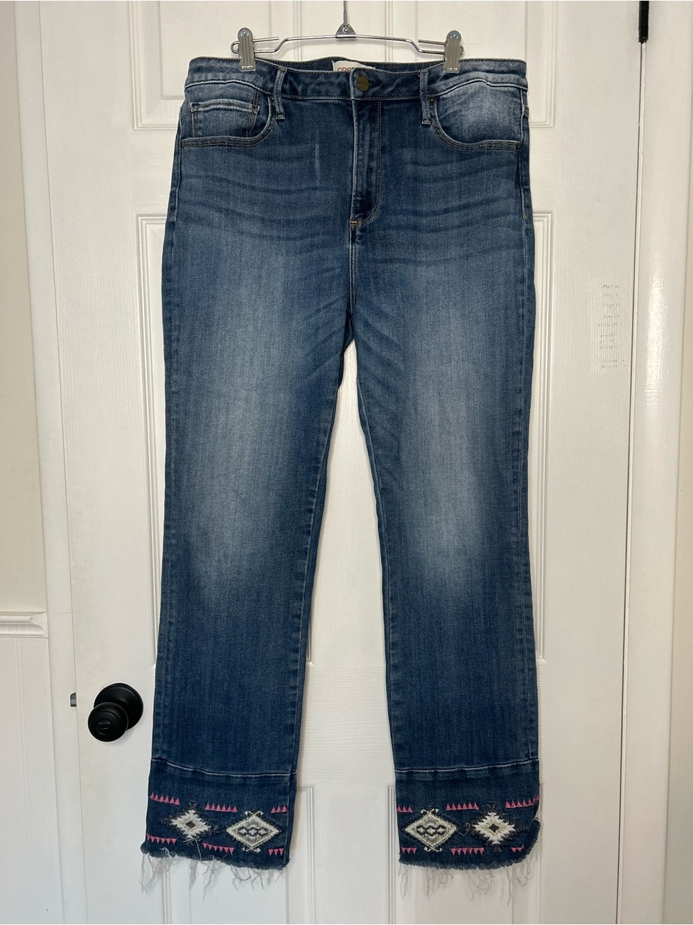 Driftwood Colette Embroidered Cuff Jeans